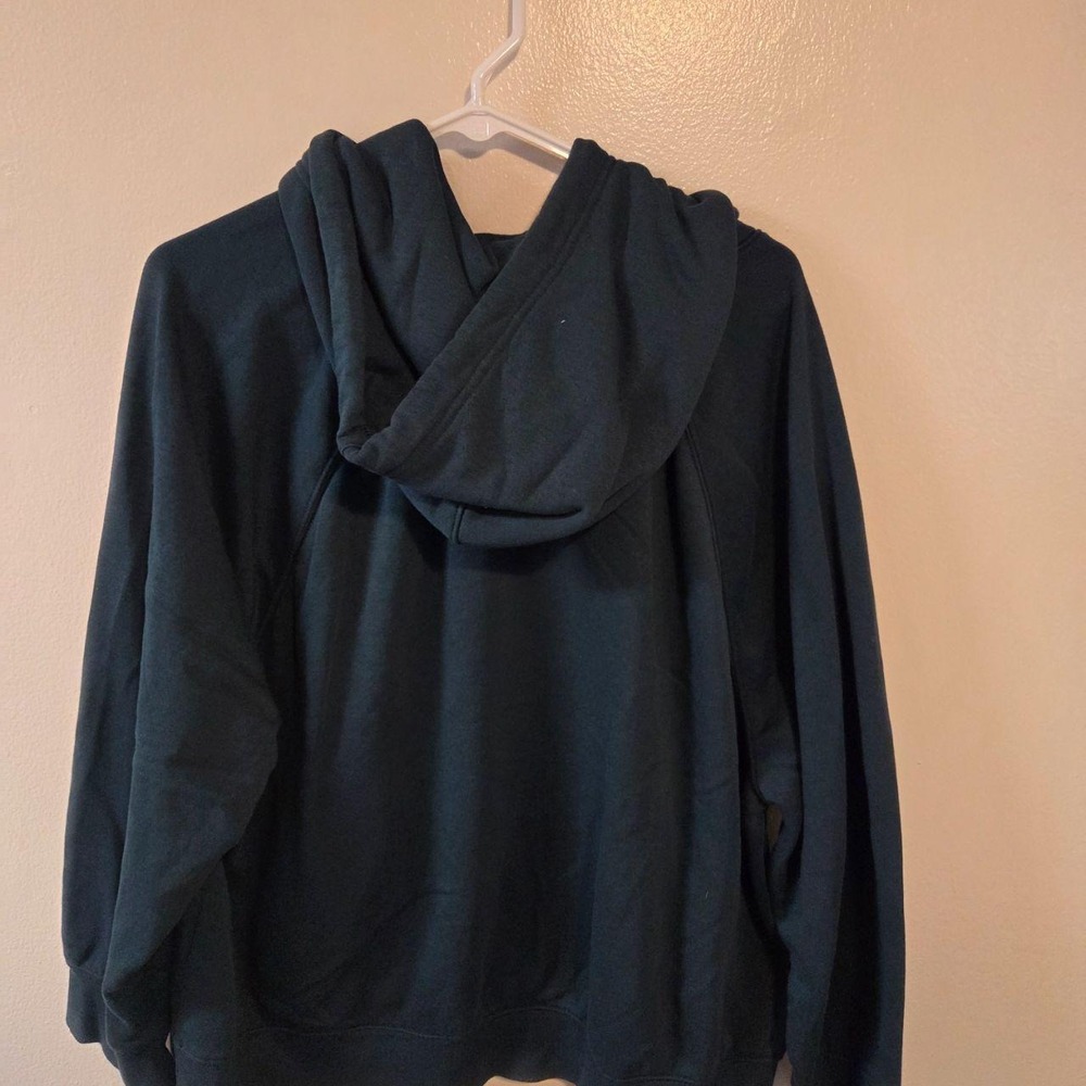 Old Navy Mens XL Dark Green Raglan Pullover Hoodie Sweatshirt Kangaroo Pocket - Picture 3 of 6